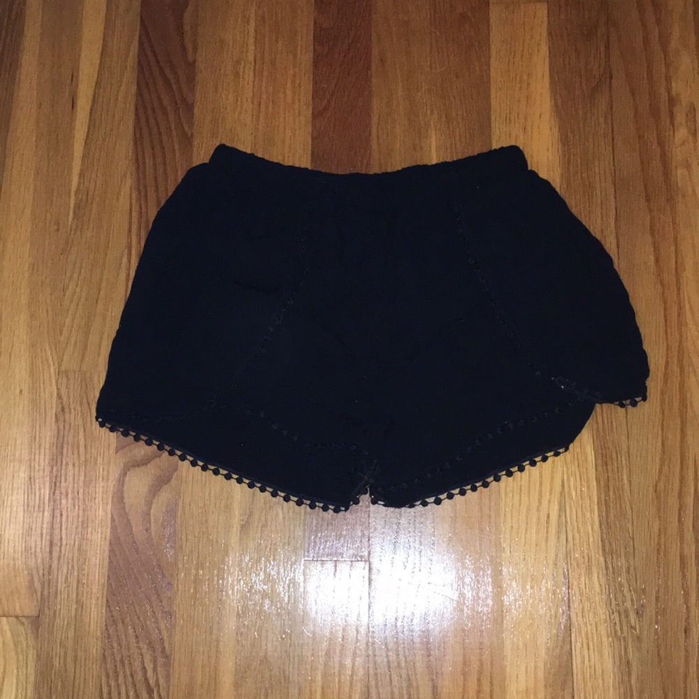 Black flowy shorts
